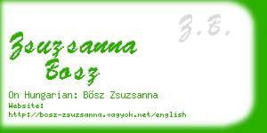 zsuzsanna bosz business card